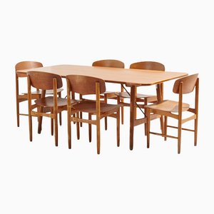 Teak Dining Set by Børge Mogensen for Søborg, Set of 7-CI-1109094