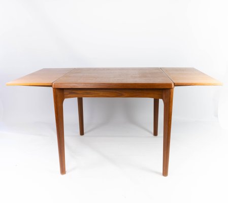 Teak Dining Table with Extensions by Henning Kjærnulf, 1960s-UY-952739