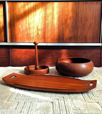 Teak Dishes by Jens H. Quistgaard for Dansk Design, Denmark, 1960s, Set of 3-SSK-1755179