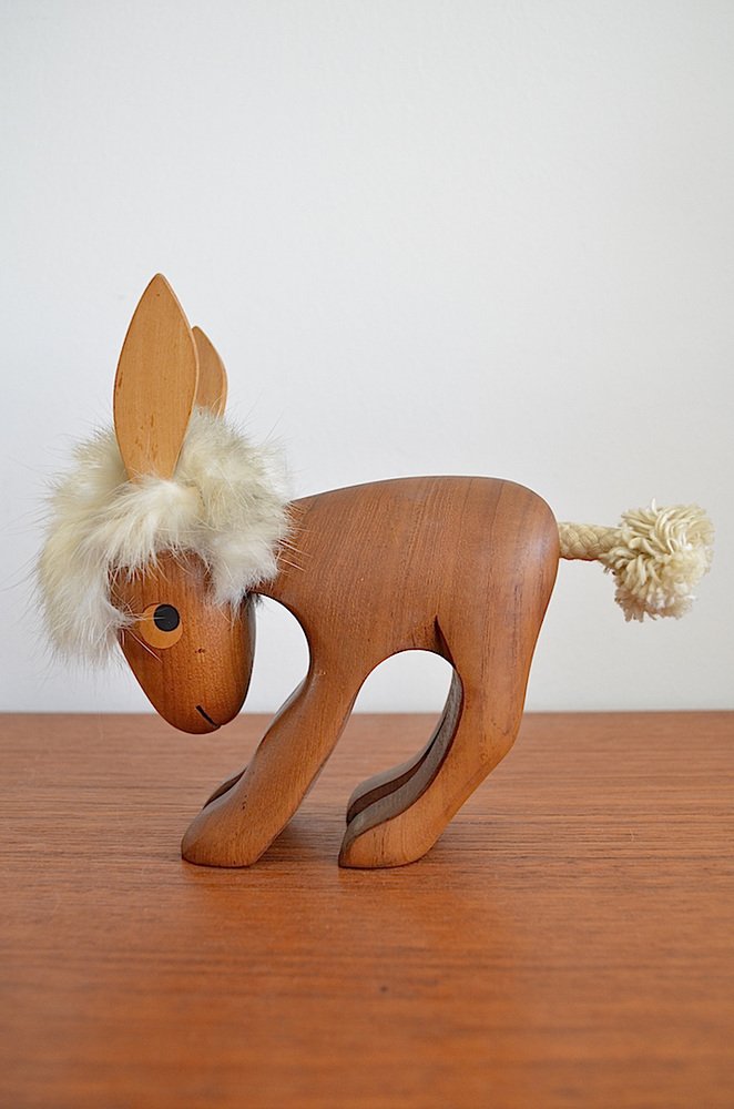 Teak Donkey Figure by Arne Basse, 1960s