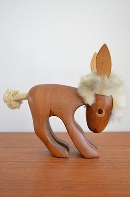 Teak Donkey Figure by Arne Basse, 1960s-OV-1328892