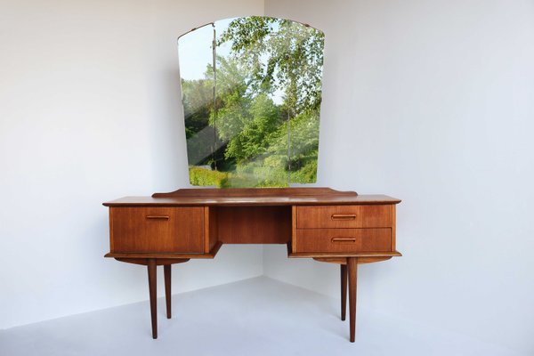 Teak Dressing Table with Mirror, 1960s-OKN-2021521