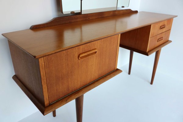 Teak Dressing Table with Mirror, 1960s-OKN-2021521