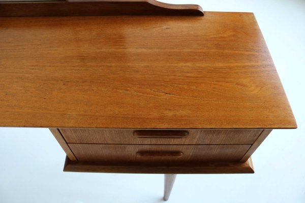 Teak Dressing Table with Mirror, 1960s-OKN-2021521