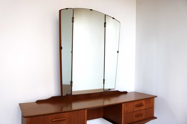 Teak Dressing Table with Mirror, 1960s-OKN-2021521