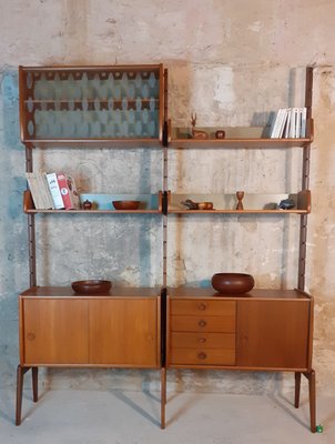 Teak Ergo Wall Unit with 2 Sections by John Texmon for Blindheim Møbelfabrikk, 1960s-EYI-792857