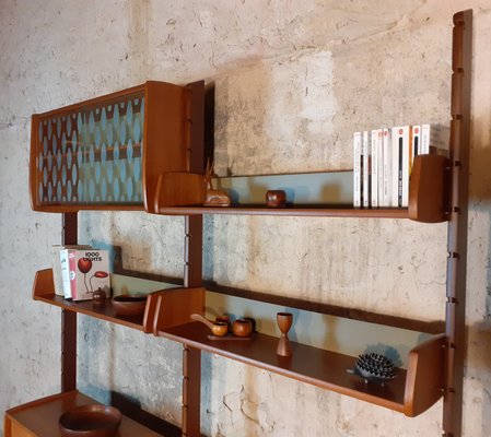 Teak Ergo Wall Unit with 2 Sections by John Texmon for Blindheim Møbelfabrikk, 1960s-EYI-792857