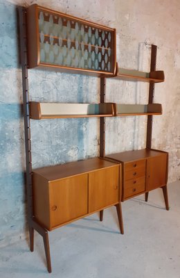 Teak Ergo Wall Unit with 2 Sections by John Texmon for Blindheim Møbelfabrikk, 1960s-EYI-792857