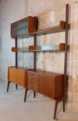 Teak Ergo Wall Unit with 2 Sections by John Texmon for Blindheim Møbelfabrikk, 1960s-EYI-792857