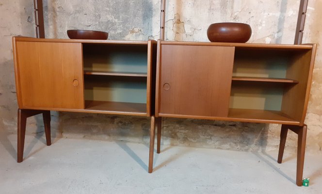 Teak Ergo Wall Unit with 2 Sections by John Texmon for Blindheim Møbelfabrikk, 1960s-EYI-792857