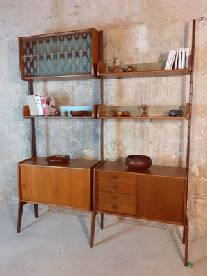 Teak Ergo Wall Unit with 2 Sections by John Texmon for Blindheim Møbelfabrikk, 1960s-EYI-792857