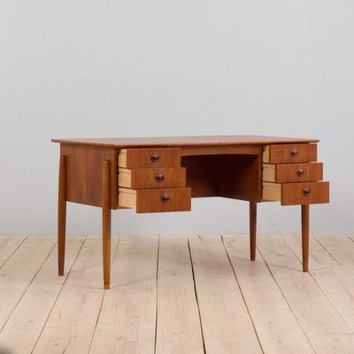 Teak Executive Desk with 6 Drawers-UE-1160841