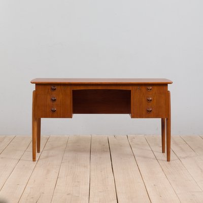 Teak Executive Desk with 6 Drawers-UE-1160841