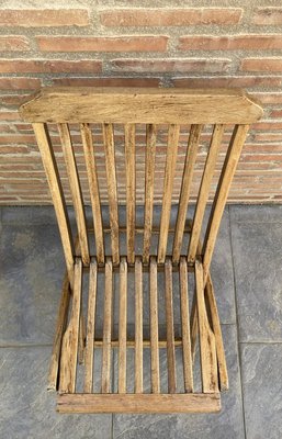 Teak Folding Deck Chair with Slat Back from Scan Com, 1960s-NOU-891289