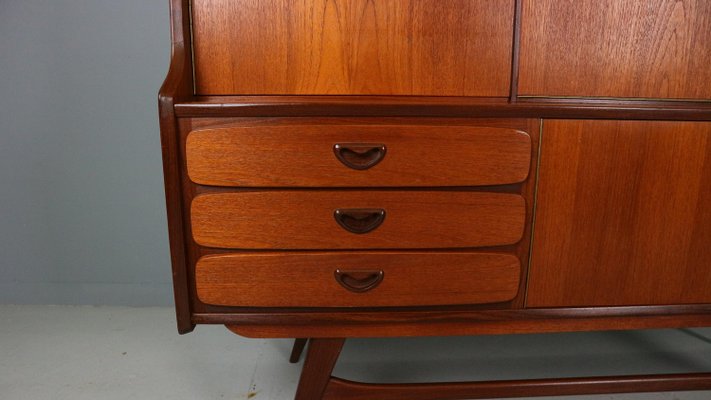 Teak Highboard / Credenza attributed to Louis Van Teeffelen for Wébé, 1960s-DT-2026095