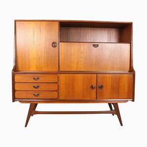 Teak Highboard / Credenza attributed to Louis Van Teeffelen for Wébé, 1960s-DT-2026095