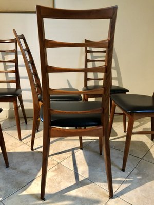 Teak Lis Chairs by Niels Koefoed for Koefoeds Hornslet, 1960s, Set of 6-OJT-1849263