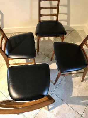 Teak Lis Chairs by Niels Koefoed for Koefoeds Hornslet, 1960s, Set of 6-OJT-1849263