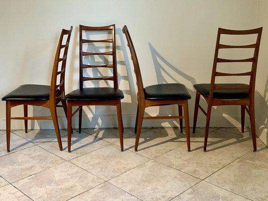 Teak Lis Chairs by Niels Koefoed for Koefoeds Hornslet, 1960s, Set of 6-OJT-1849263