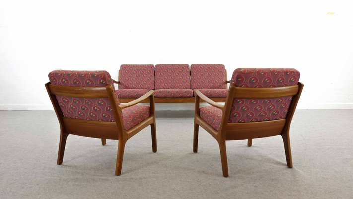 Teak Living Room Set by Ole Wanscher for France & Søn / France & Daverkosen, Denmark, 1960s, Set of 3-EE-702819