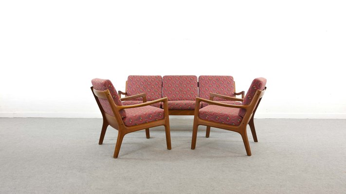 Teak Living Room Set by Ole Wanscher for France & Søn / France & Daverkosen, Denmark, 1960s, Set of 3-EE-702819