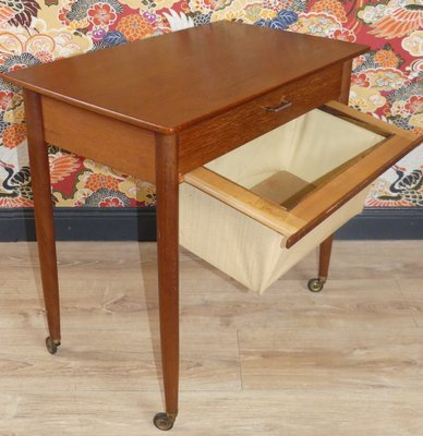 Teak Long-Legged Sewing Box Storage from Opal Möbel, 1960s-AFE-1122338