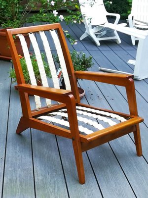 Teak Lounge Chair, 1950s-ZJN-715411