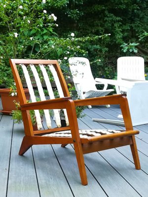 Teak Lounge Chair, 1950s-ZJN-715411