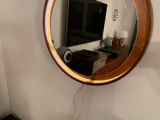 Teak Mirror, Italy, 1960s-VQM-1806900