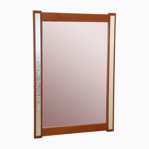 Teak Mirror with Silver-Colored Details-FYZ-1769469