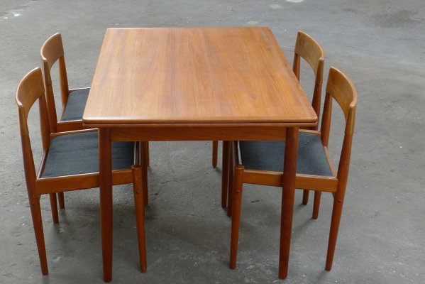 Teak Model 145 Extendable Dining Table by Willy Sigh for Sigh & Søns Møbelfabrik, 1960s-VRE-691946