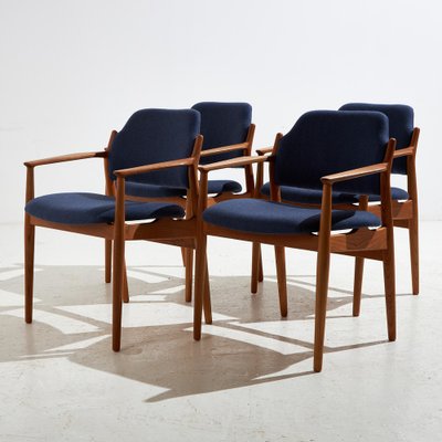 Teak Model 62A Armchairs by Arne Vodder for Sibast, 1960s, Set of 4-CI-1813019