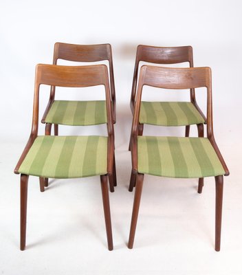 Teak Model Boomerang Dining Chairs by Alfred Christensen for Slagelse Møbelfabrik, 1960, Set of 4-UY-1422343