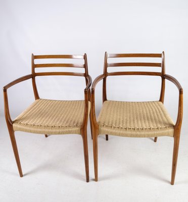 Teak Model No. 62 Armchairs by N. O. Moller, 1962, Set of 2-UY-1368596