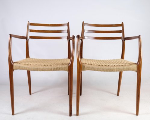 Teak Model No. 62 Armchairs by N. O. Moller, 1962, Set of 2-UY-1368596