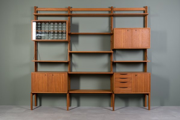 Teak Modular Wall Unit, Bruksbo, Norway, 1960s-WZF-2034037