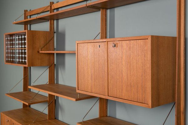 Teak Modular Wall Unit, Bruksbo, Norway, 1960s-WZF-2034037