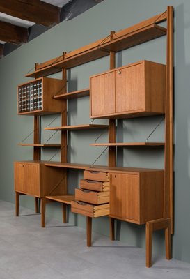 Teak Modular Wall Unit, Bruksbo, Norway, 1960s-WZF-2034037