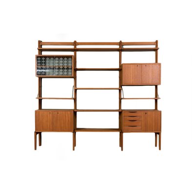 Teak Modular Wall Unit, Bruksbo, Norway, 1960s-WZF-2034037