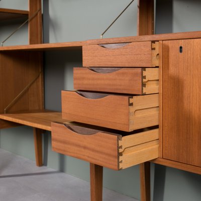 Teak Modular Wall Unit, Bruksbo, Norway, 1960s-WZF-2034037