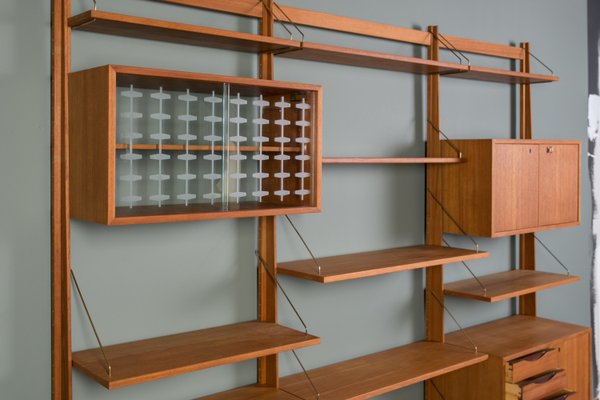 Teak Modular Wall Unit, Bruksbo, Norway, 1960s-WZF-2034037