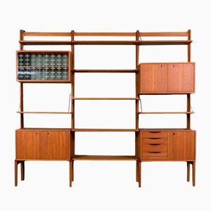 Teak Modular Wall Unit, Bruksbo, Norway, 1960s-WZF-2034037