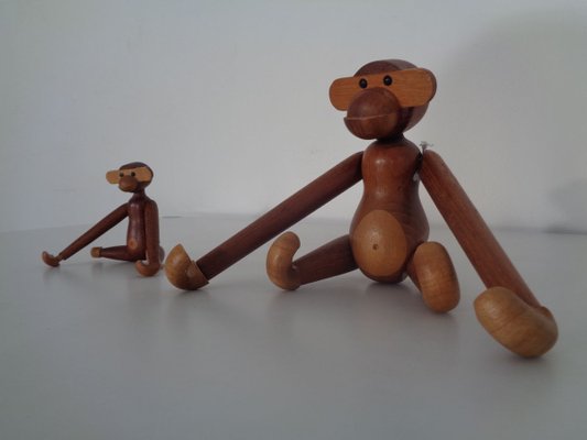 Teak Monkeys by Kay Bojesen, 1950s, Set of 2-RDW-699781