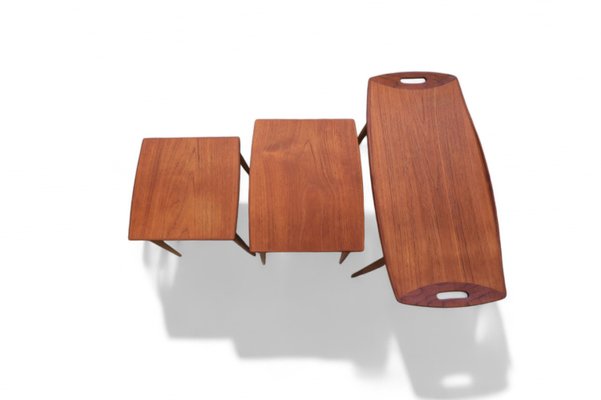 Teak Nesting Tables by Jens Harald Quistgaard, 1960s, Set of 3-BPJ-2021349