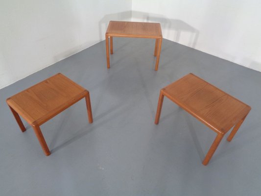 Teak Nesting Tables by Kai Kristiansen for Vildbjerg Møbelfabrik, 1960s, Set of 3-RDW-701424