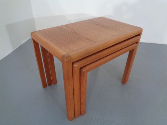 Teak Nesting Tables by Kai Kristiansen for Vildbjerg Møbelfabrik, 1960s, Set of 3-RDW-701424