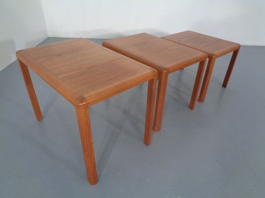 Teak Nesting Tables by Kai Kristiansen for Vildbjerg Møbelfabrik, 1960s, Set of 3-RDW-701424