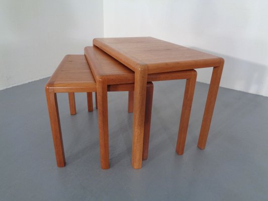 Teak Nesting Tables by Kai Kristiansen for Vildbjerg Møbelfabrik, 1960s, Set of 3-RDW-701424