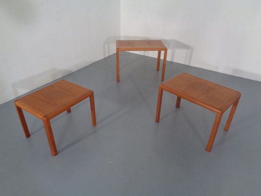 Teak Nesting Tables by Kai Kristiansen for Vildbjerg Møbelfabrik, 1960s, Set of 3-RDW-701424