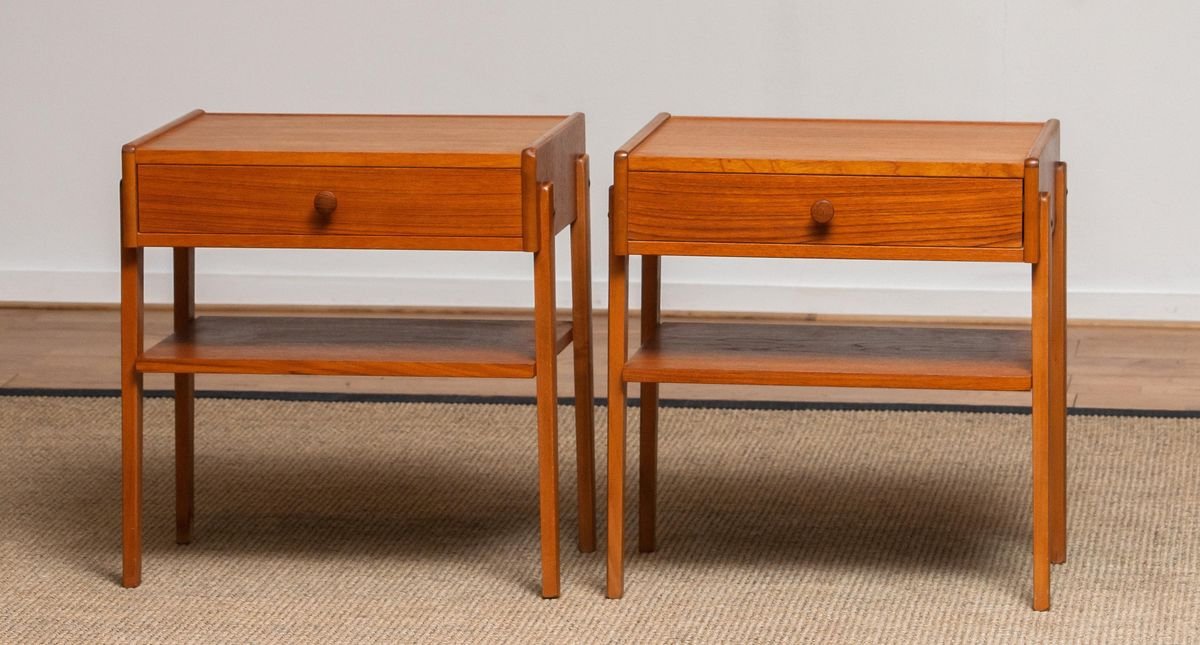 Teak Nightstands from Carlström & Co Mobelfabrik, Set of 2